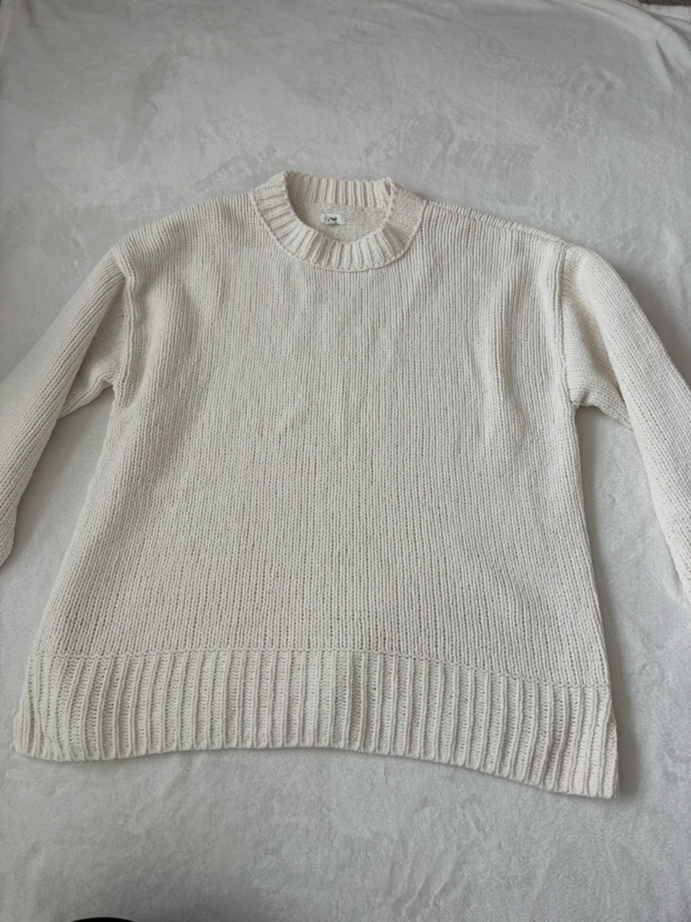 aerie Soft Ivory Crewneck Sweater